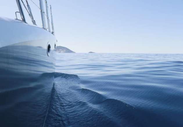 Boat on calm ocean